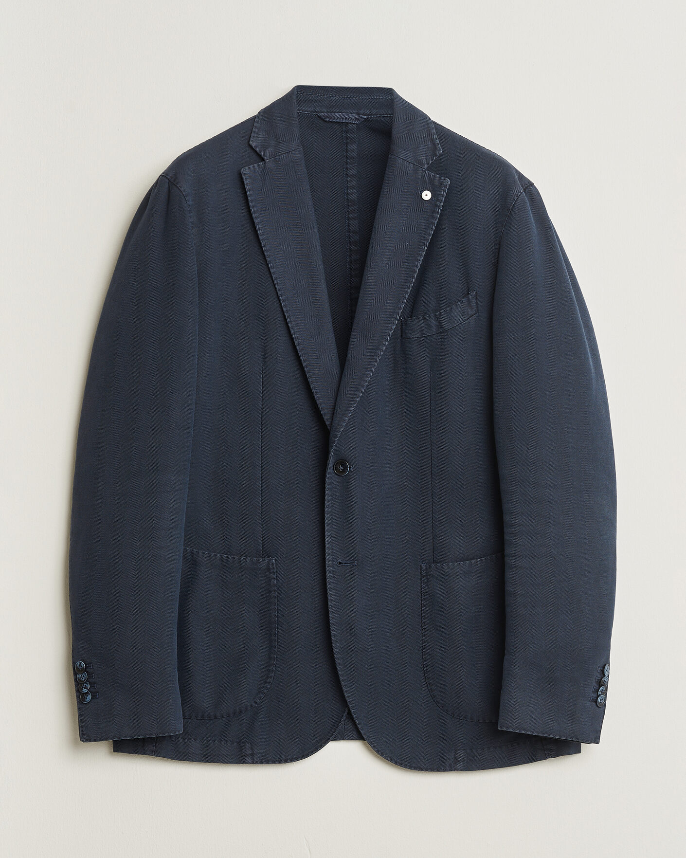Homme | Pre-owned Blazers | Pre-owned | L.B.M. 1911 Jack Cotton Herringbone Blazer Navy 54