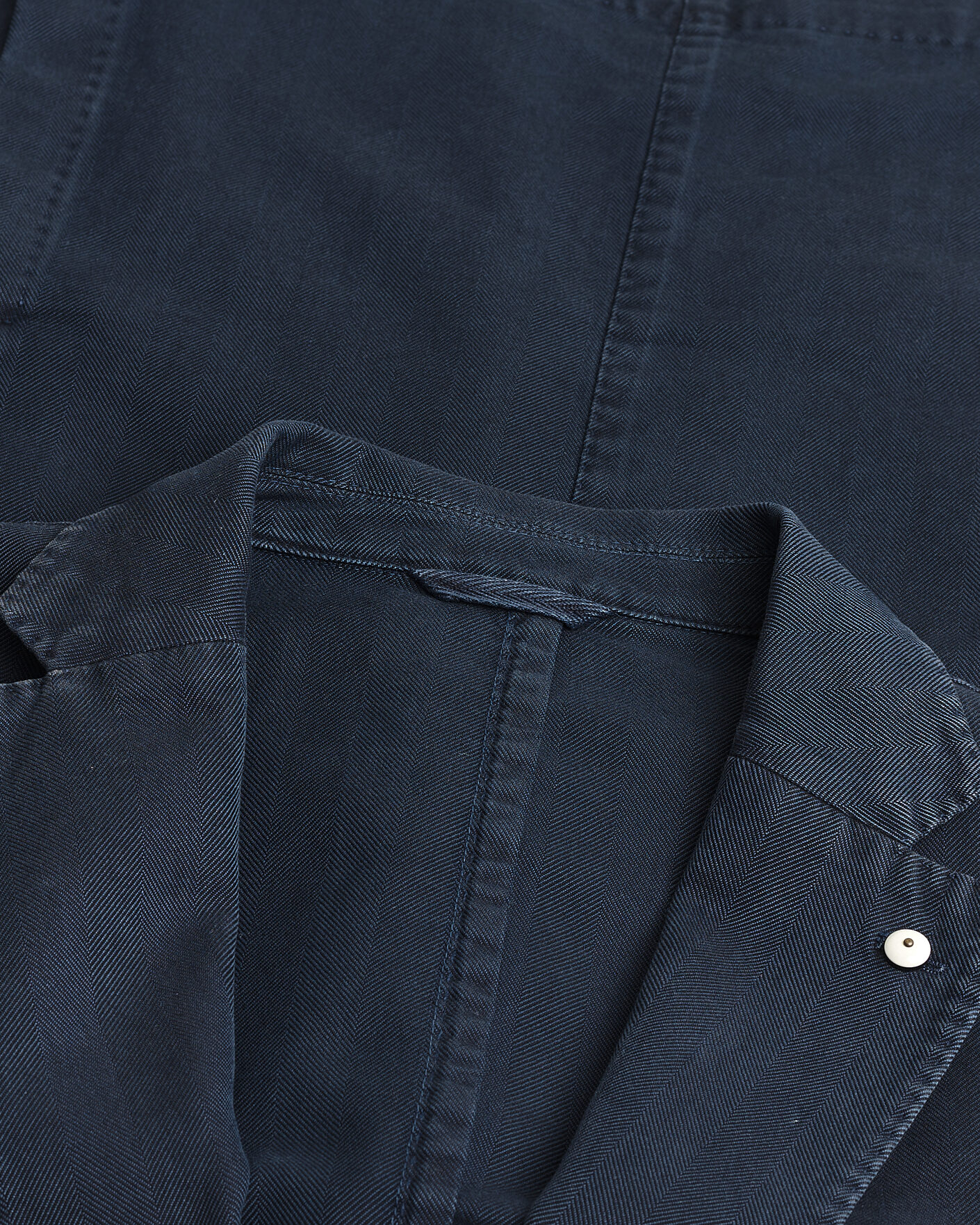 Homme | Pre-owned Blazers | Pre-owned | L.B.M. 1911 Jack Cotton Herringbone Blazer Navy 54