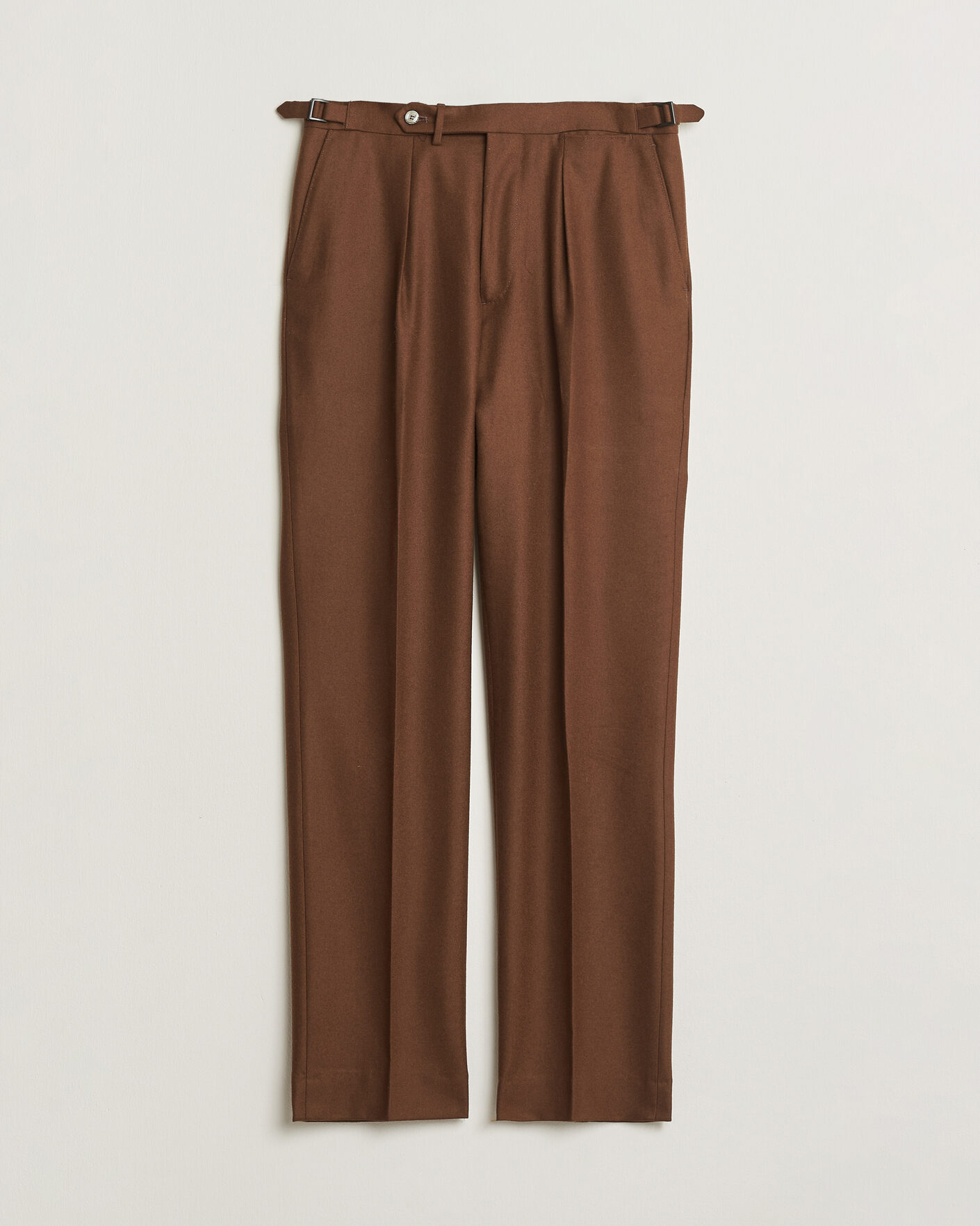 Heren | Pre-owned Broeken | Pre-owned | Santaniello Flannel Trousers Rust Brown 48