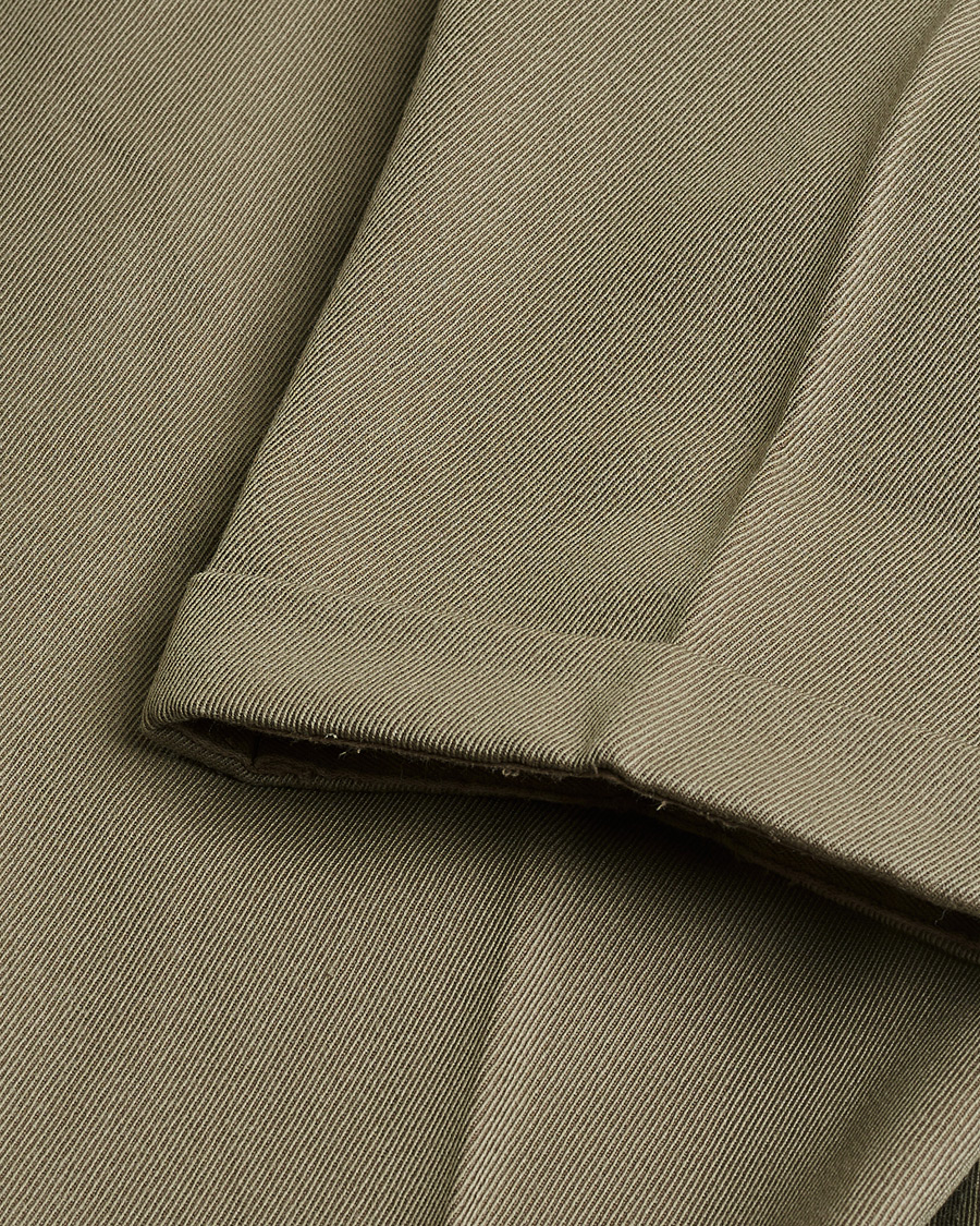 Heren | Pre-owned Broeken | Pre-owned | Rota Pantaloni Twill Wool Trousers Mole Green 48