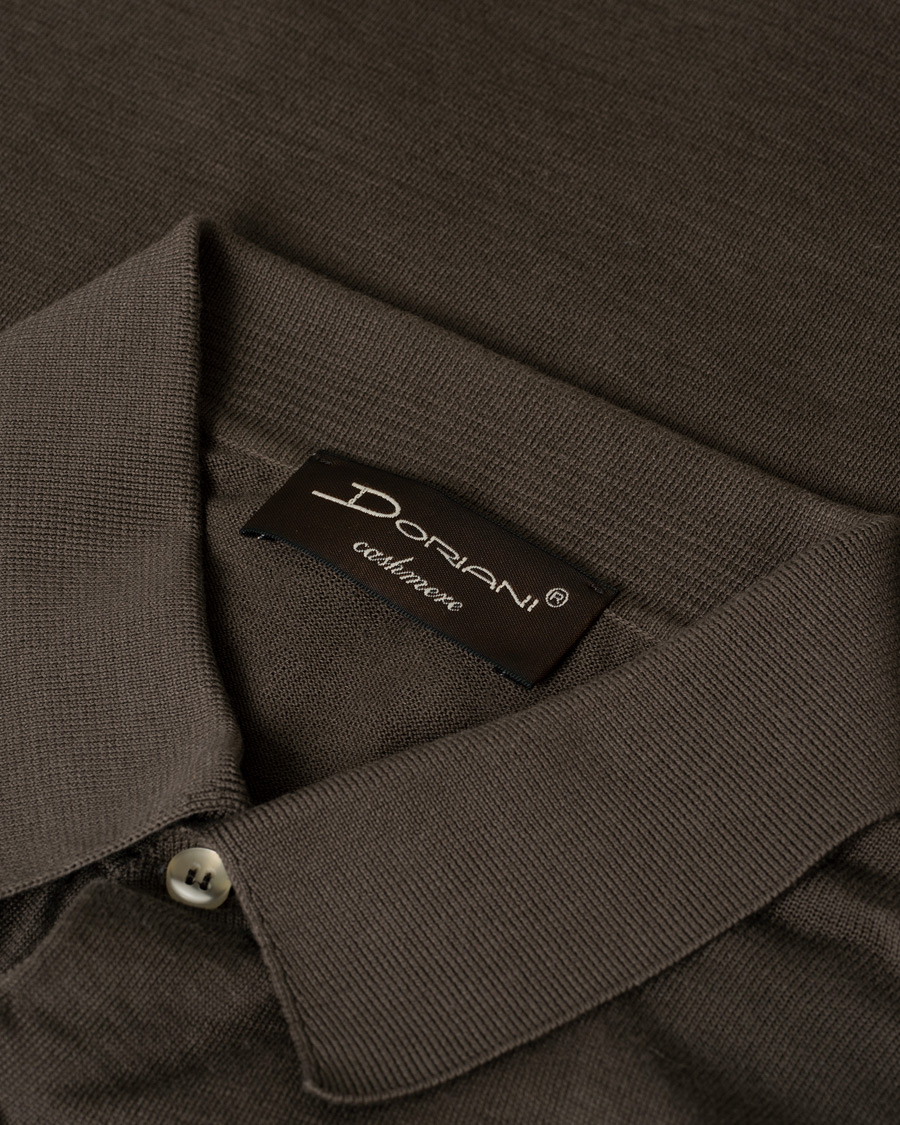 Heren | Polo's | Pre-owned | Doriani Cashmere Cotton Knitted Polo Brown