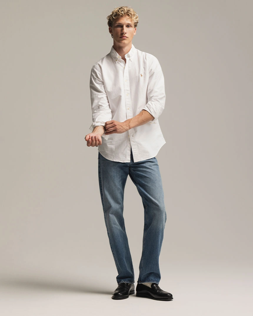 Chemise blanche en coton avec boutons